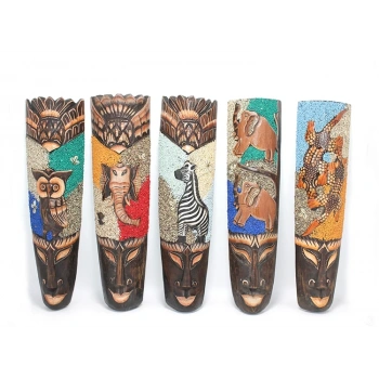 Ahşap Duvara Asmalı Kumlu Mask 50 Cm 3galıleo-9