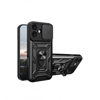 Apple İphone 17 Pars Lens Yüzüklü Silikon - Siyah