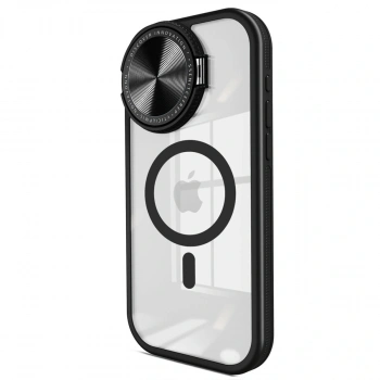 İphone 11 Kılıf Teleskop Lens Magsafe Silikon Kapak - Siyah