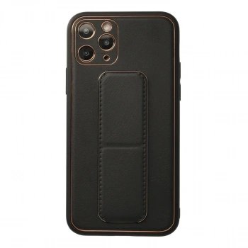 İphone 11 Pro Kılıf Coco Deri Standlı Kapak - Siyah