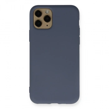 İphone 11 Pro Kılıf Nano İçi Kadife Silikon - Gri