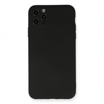 İphone 11 Pro Max Kılıf Nano İçi Kadife Silikon - Siyah