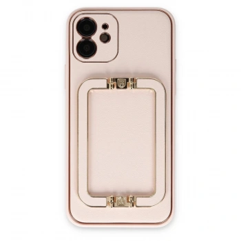 İphone 12 Kılıf Coco Elit Kapak - Pudra
