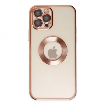 İphone 12 Pro Max Kılıf Slot Silikon - Rose Gold