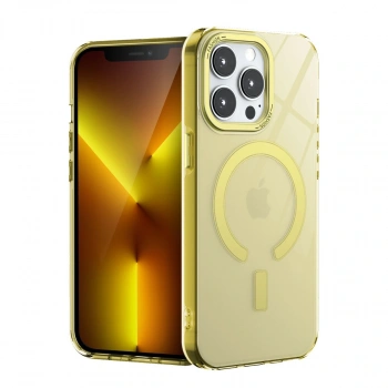 İphone 12 Pro Max Kılıf Troy Magsafe Kapak - Sarı