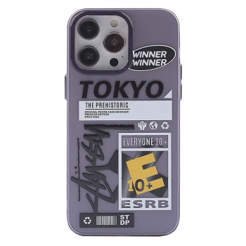 İphone 13 Pro Max Kılıf Prada Desenli Kapak - Prada Mor - 2