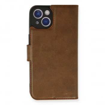 İphone 14 Kılıf Trend S Plus Kapaklı Kılıf - Taba