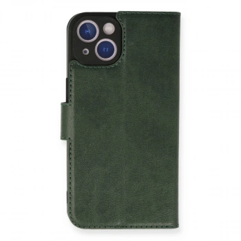 İphone 14 Kılıf Trend S Plus Kapaklı Kılıf - Yeşil