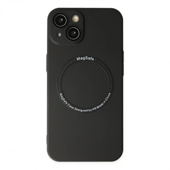 İphone 14 Plus Kılıf Jack Magneticsafe Lens Silikon - Siyah