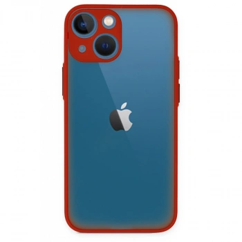 İphone 15 Kılıf Montreal Silikon Kapak - Kırmızı