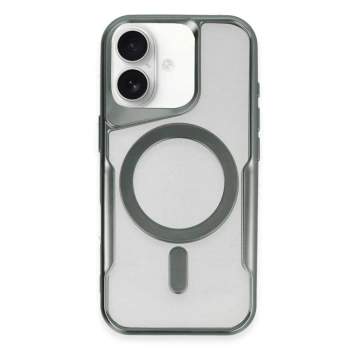 İphone 16 Plus Kılıf Boyi Magsafe Silikon Kapak - Yeşil