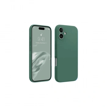 İphone 16 Plus Kılıf First Silikon - Koyu Yeşil