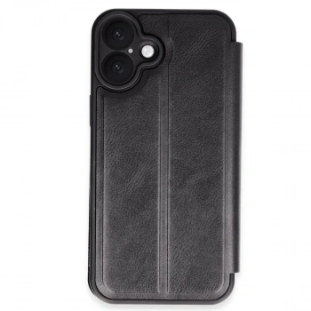 İphone 16 Plus Kılıf Flip Cover - Siyah