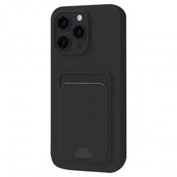 İphone 16 Pro Kılıf Kelvin Kartvizitli Silikon - Siyah