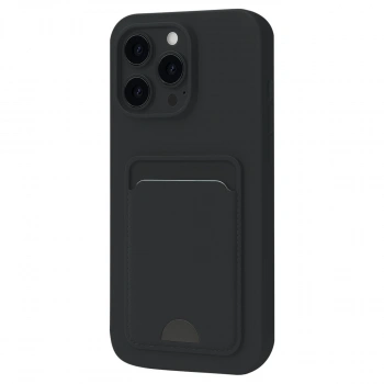 İphone 16 Pro Max Kılıf Kelvin Kartvizitli Silikon - Siyah