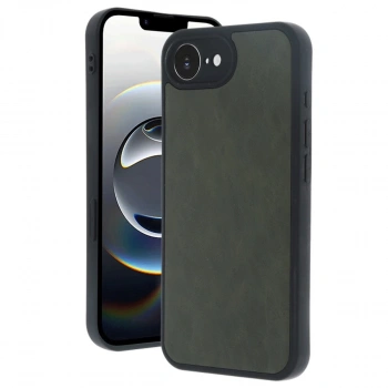 İphone 16e Kılıf Aras Deri Kapak - Koyu Yeşil