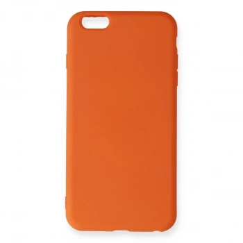 İphone 6 Plus Kılıf Nano İçi Kadife Silikon - Turuncu