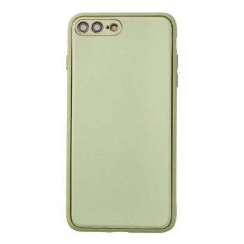 İphone 7 Plus Kılıf Coco Deri Silikon Kapak - Açık Yeşil