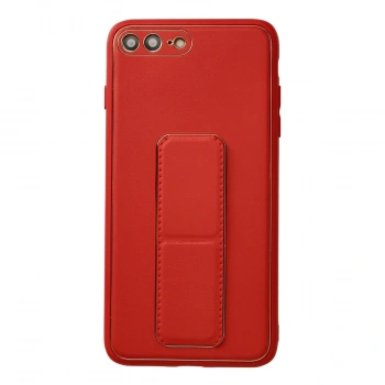 İphone 7 Plus Kılıf Coco Deri Standlı Kapak - Kırmızı