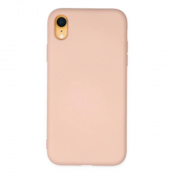 İphone Xr Kılıf Nano İçi Kadife Silikon - Pudra