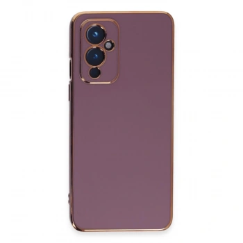 One Plus 9 Kılıf Volet Silikon - Mor