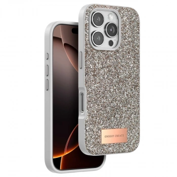 Onegif İphone 16 Pro Max Bright Simli Kapak - Gold