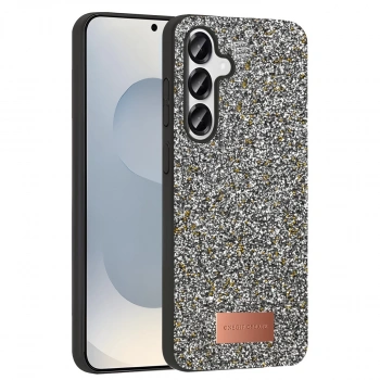 Onegif Samsung Galaxy S25 Plus Bright Simli Kapak - Gümüş