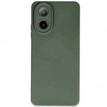 Oppo A38 Kılıf Nano İçi Kadife Silikon - Koyu Yeşil