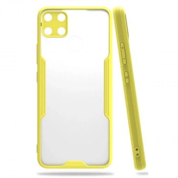 Realme C15 Kılıf Platin Silikon - Sarı