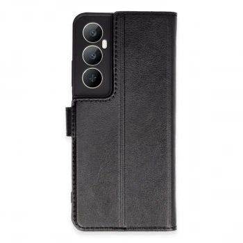 Realme C65 Kılıf Trend S Plus Kapaklı Kılıf - Siyah