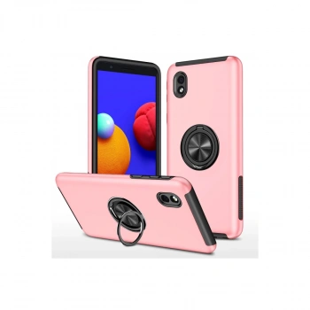 Samsung Galaxy A01 Core Kılıf Elit Yüzüklü Kapak - Pembe