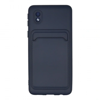 Samsung Galaxy A01 Core Kılıf Kelvin Kartvizitli Silikon - Lacivert