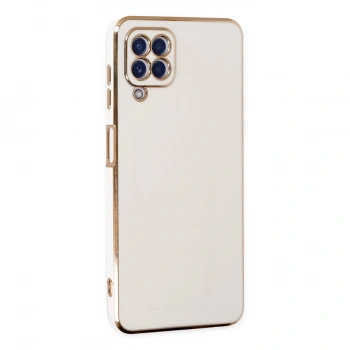 Samsung Galaxy A12 Kılıf Volet Silikon - Beyaz