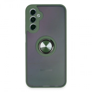Samsung Galaxy A24 4g Kılıf Montreal Yüzüklü Silikon Kapak - Yeşil