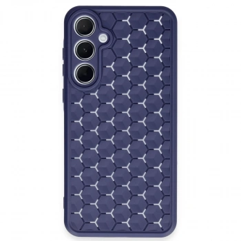 Samsung Galaxy A35 5g Kılıf Petek Silikon Kapak - Lacivert