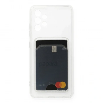Samsung Galaxy A73 5g Kılıf Kart Şeffaf Silikon - Şeffaf