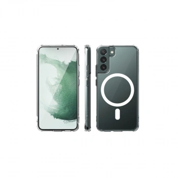 Samsung Galaxy S22 Kılıf Magneticsafe Şeffaf Silikon - Şeffaf