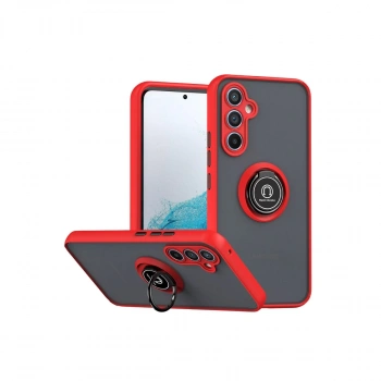 Samsung Galaxy S25 Fe Montreal Yüzüklü Silikon Kapak - Kırmızı