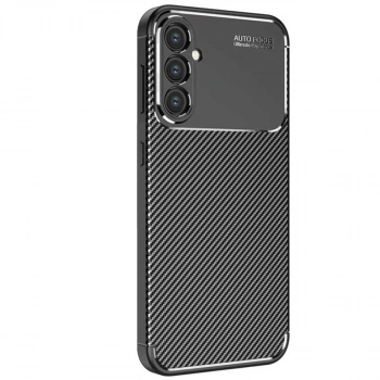 Samsung Galaxy S25 Kılıf Auto Focus Karbon Kapak - Siyah
