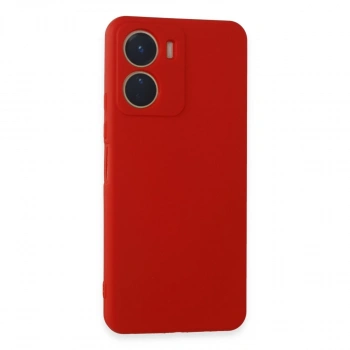 Vivo Y16 Kılıf First Silikon - Kırmızı