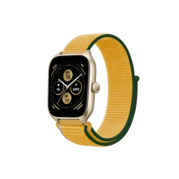 Watch 22mm Hasırlı Cırtcırtlı Kordon - Sarı