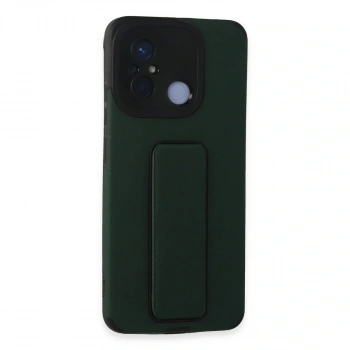 Xiaomi Redmi 12c Kılıf Mega Standlı Silikon - Yeşil