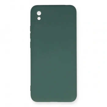 Xiaomi Redmi 9a Kılıf Nano İçi Kadife Silikon - Koyu Yeşil