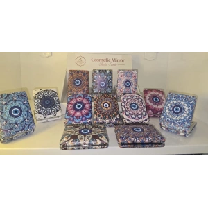 12li Büyüteçli Dikdörtgen Cep Aynası Mz-118