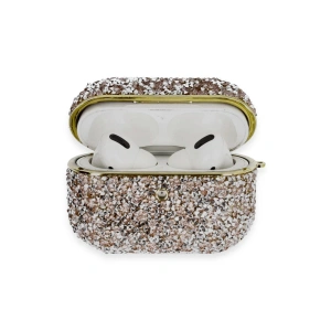 Airpods Pro 2 (2.nesil) Luz Taşlı Kılıf - Pembe