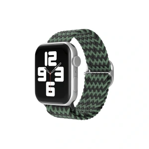 Apple Watch 38mm  Kordon - Zigzag Yeşil-siyah