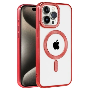 İphone 14 Pro Max Kılıf Kronos Magsafe Kapak - Kırmızı