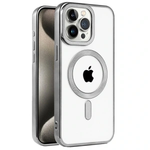 İphone 15 Pro Max Kılıf Kronos Magsafe Kapak - Titanyum Gri