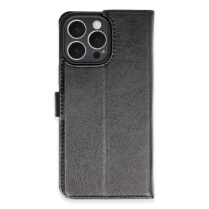 İphone 16 Pro Max Kılıf Trend S Plus Kapaklı Kılıf - Siyah