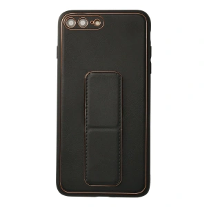 İphone 7 Plus Kılıf Coco Deri Standlı Kapak - Siyah